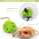 Interactive Cat Toy Wand with Catnip Mouse