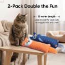 Catnip Toys for Indoor Cats — 2-Pack Large Plush Fox and Owl Kicker Toys
