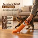 Catnip Toys for Indoor Cats — 2-Pack Large Plush Fox and Owl Kicker Toys