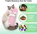 Catnip Cat Toys 4 Pack — Soft Cat Pillow Kicker Toys with Crinkle Sound