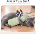 Catnip Cat Toys 4 Pack — Soft Cat Pillow Kicker Toys with Crinkle Sound