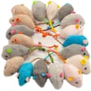 Cat Mice Toy 18-Pack Plush Catnip-Filled Mice Toys for Indoor Cats - Realistic Design — 9 Assorted Colors