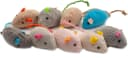 Cat Mice Toy 18-Pack Plush Catnip-Filled Mice Toys for Indoor Cats - Realistic Design — 9 Assorted Colors