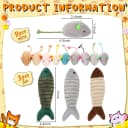 Cat Toys Bulk Plush Mice Set Fish for Indoor Kittens and Puppies