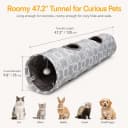Geometric Straight Cat Tunnel with Plush Inside