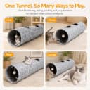 Geometric Straight Cat Tunnel with Plush Inside