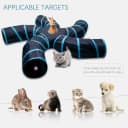 Cat Tunnel for Indoor Cats Large, with Play Ball S-Shape 5 Way Collapsible Interactive Peek Hole Pet Tube Toys
