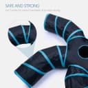 Cat Tunnel for Indoor Cats Large, with Play Ball S-Shape 5 Way Collapsible Interactive Peek Hole Pet Tube Toys