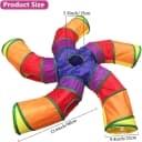 Cat Tunnel Tube for Indoor Cats Large, Upgrade with 6 PeekHole S-Shape 5 Way Collapsible Pet Play Maze Tube