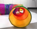 Cat Tunnel Tube for Indoor Cats Large, Upgrade with 6 PeekHole S-Shape 5 Way Collapsible Pet Play Maze Tube
