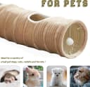 Cat Tunnel for Indoor Cats — Cats Toys Collapsible Tunnel Straight Tube with a Fun Ball and 2 Holes