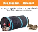 21 Pcs Cat Toys for Indoor Cats Collapsible Cat Tunnel Interactive Feather Teaser Wand Ball Toy for Kitten Cats