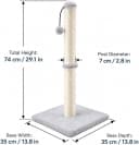 Tall Cat Scratching Post Tree Scratcher with Sisal Rope