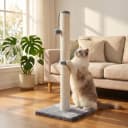 Tall Cat Scratching Post Tree Scratcher with Sisal Rope