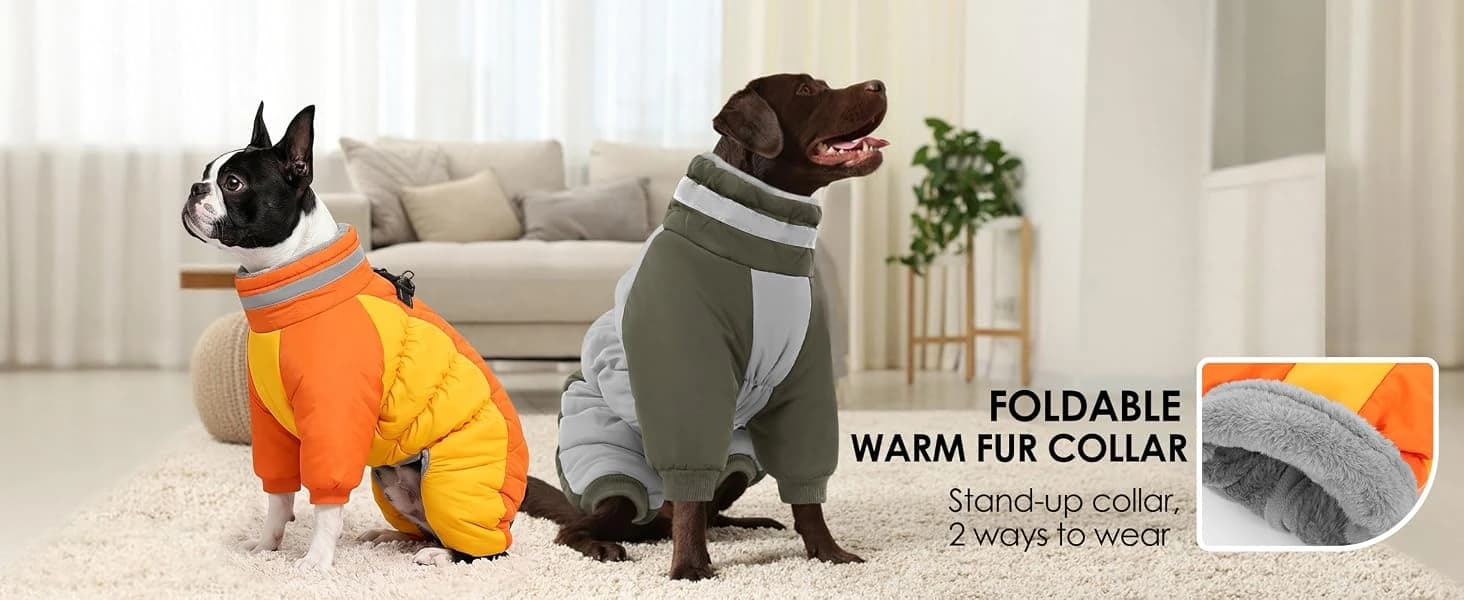 Full Body Dog Coat Warm Fleece Dog Winter Jacket for Small Dogs S — product details