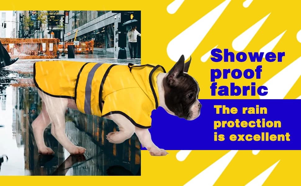 Dog Raincoat: Hooded Slicker Poncho — product details