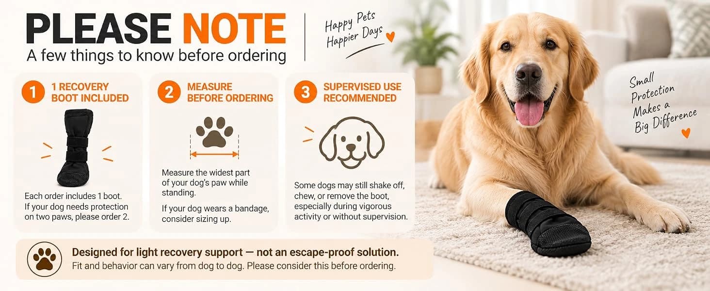 Dog Recovery Boot for Injured Paws — product details