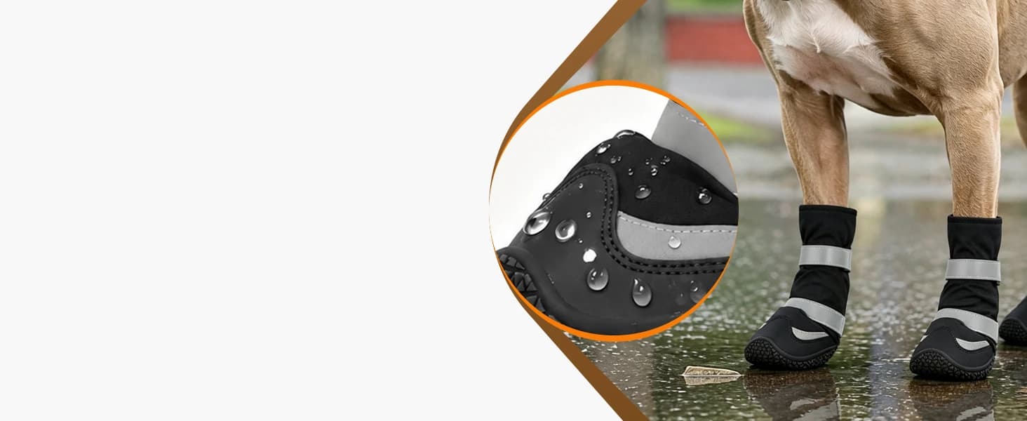 Dog Shoes for Winter Snow Waterproof Dog Boots with Fleece Lining — product details