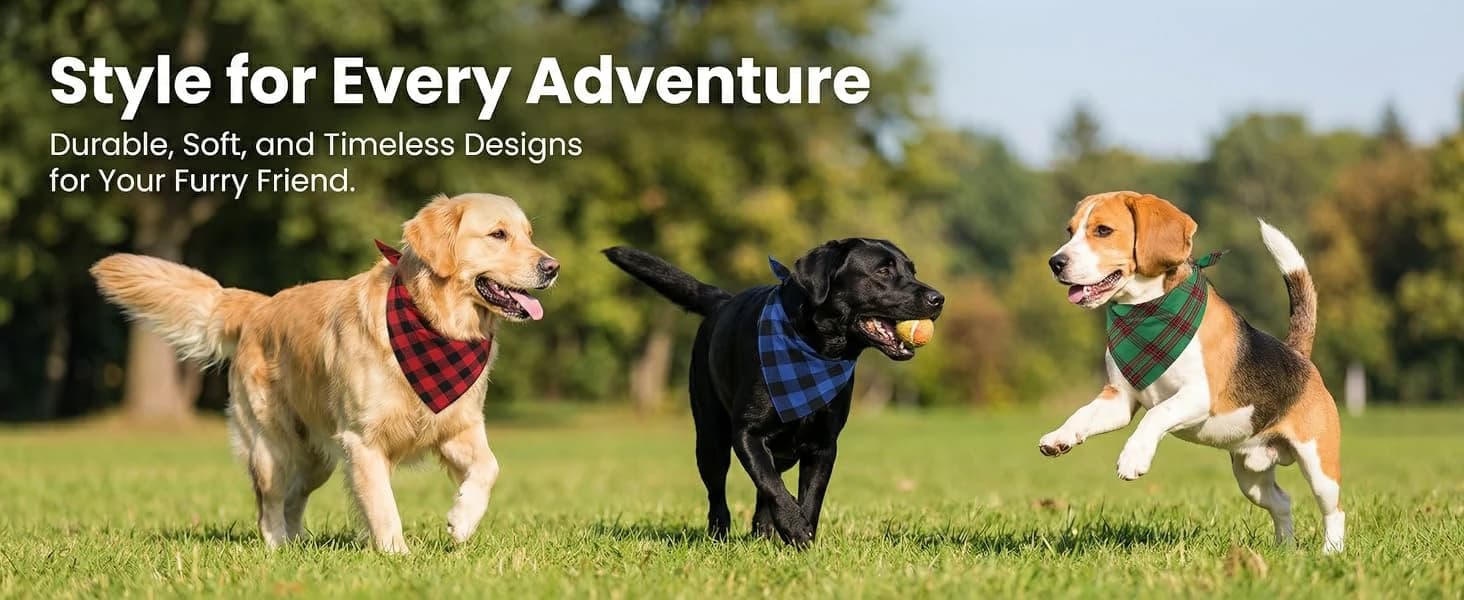 Dog Bandanas 6 Pack - Soft Cotton Bandanas for Dogs — product details