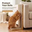 3-Pack Cardboard Cat Scratcher for Indoor Cats — 23 Inch L Shaped Vertical Cat Scratching Post