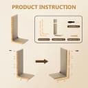 3-Pack Cardboard Cat Scratcher for Indoor Cats — 23 Inch L Shaped Vertical Cat Scratching Post