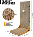 23.6 in L-Shaped Cardboard Cat Scratcher — 2-Pack for Indoor Cat