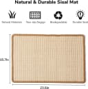 Cat Scratcher Mat — 23.6 X 15.7 Inch Natural Sisal Cat Scratch Mat