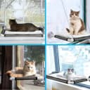 Cat Window Perch — Cat Hammock w/Fleece Blanket Upgraded Screw Suction Cups