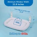 Foldable Cat Hammock for Window (White Bolster Bed