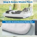 Foldable Cat Hammock for Window (White Bolster Bed
