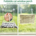 Cat Window Perch — Foldable Cat Hammock with Suction Cups