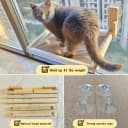 Foldable Cat Window Perch — Natural Wood