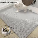 Cat Litter Mat — Double Layer Cat Litter Box Mat (35x24 Inch