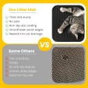 Cat Litter Mat Compact Size 23.6"x14.6" for Small Spaces — Upgrade Waterproof Leakproof Back Layer