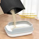 Cat Litter Mat Compact Size 23.6"x14.6" for Small Spaces — Upgrade Waterproof Leakproof Back Layer