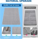 Cat Litter Mat 47" x 35" XL — Washable Urine-Proof Non-Slip Gray