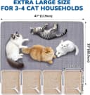 Cat Litter Mat 47" x 35" XL — Washable Urine-Proof Non-Slip Gray