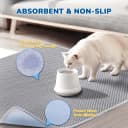 Cat Litter Mat 47" x 35" XL — Washable Urine-Proof Non-Slip Gray