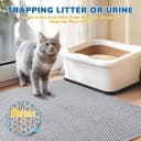 Cat Litter Mat 47" x 35" XL — Washable Urine-Proof Non-Slip Gray