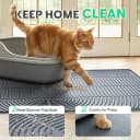 Cat Litter Mat — 40" x 28" Extra Large Silicone Waterproof Litter Trapping Mat for Scatter Control Soft on