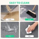 Cat Litter Mat — 40" x 28" Extra Large Silicone Waterproof Litter Trapping Mat for Scatter Control Soft on
