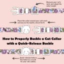 2 Pack Cotton Breakaway Cat Collars Set with Bell and Flower Pendant