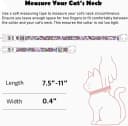 2 Pack Cotton Breakaway Cat Collars Set with Bell and Flower Pendant