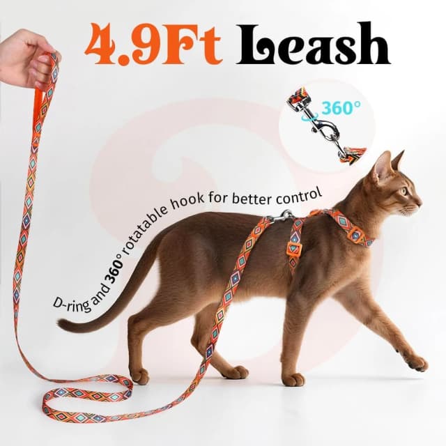 Cat Harness and Leash Set — Adjustable Pet Straps