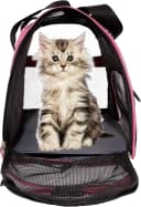 Cat Carrier for Cats Soft-Sided Travel Pet Carrier for Cat with Wooden Padding Board Airline Approved