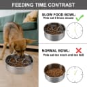 Dog Slow Feeder Bowls — Silicone Spiral Pet Food Feeder Insert to Slow Eating