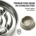 Slow Feeder Dog Bowl Stainless Steel — Metal Non-Slip Dog Food Bowls