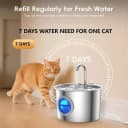 Cat Water Fountain Advanced 304 Stainless Steel 2.2L/74oz with Detachable Tank
