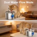 Cat Water Fountain Advanced 304 Stainless Steel 2.2L/74oz with Detachable Tank