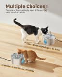 Cat Water Fountain Stainless Steel: 74oz/2.2L Cat Fountain for Drinking